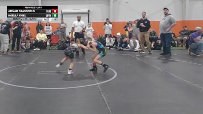 57 lbs Round 1 (6 Team) - Ariyah Brassfield, PA West Black vs Noella Thiel, Lady Warriors United Maroon