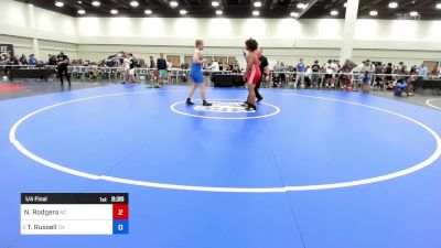 285 lbs 1/4 Final - Nicholas Rodgers, Nc vs Tyson Russell, Tn