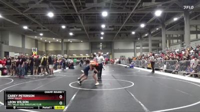 120 lbs Champ. Round 1 - Carey Peterson, Smoky Valley vs Leon Wilson, Mill Valley Kids Wrestling Club