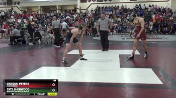 144 lbs Cons. Round 1 - Tate Sherwood, Burlington Notre Dame vs Lincoln Peters, Harrisburg