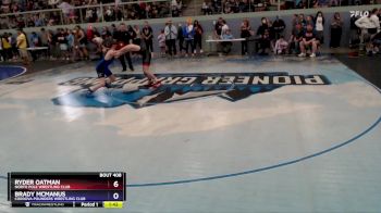 114 lbs Quarterfinal - Ryder Oatman, North Pole Wrestling Club vs Brady McManus, Cordova Pounders Wrestling Club