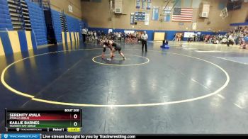 125lbs Champ. Round 2 - Kaillie Barnes, Hudson`s Bay (Girls) vs Serenity Ayala, Othello (Girls)