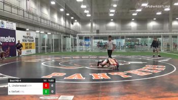 85 lbs Quarterfinal - Lincoln Underwood, Elite Athletic Club Stripes vs Vaughn Tarbet, Cyclones -MI