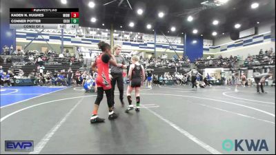 85 lbs Consi Of 4 - Kaden N. Hughes, Midwest City Bombers Youth Wrestling Club vs Conner Potter, Cushing