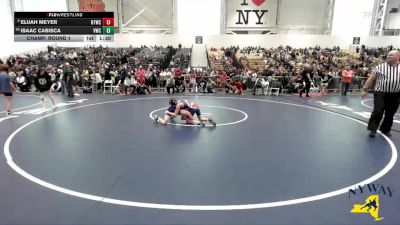 90 lbs Champ. Round 1 - Isaac Cabisca, Victor Wrestling Club vs Elijah Meyer, North Tonawanda Wrestling Club