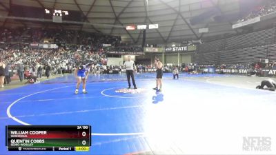 2A 190 lbs Cons. Round 1 - William Cooper, Washougal vs Quentin Cobbs, Sedro-Woolley
