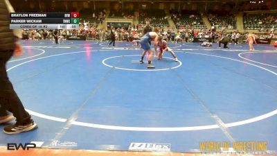 135 lbs Consi Of 16 #2 - Braylon Freeman, Bristow Youth Wrestling vs Parker Wickam, Top Notch Wrestling Club