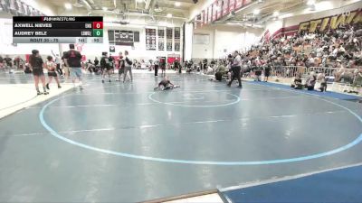 70 lbs Quarterfinal - Audrey Belz, LV Bear Wrestling Club (Spring vs Axwell Nieves, Engage