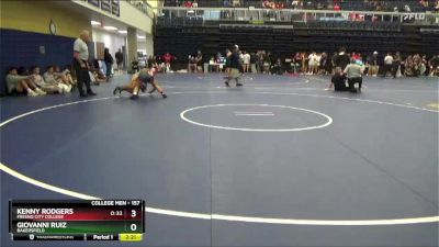 157 lbs Cons. Round 5 - Kenny Rodgers, Fresno City College vs Giovanni Ruiz, Bakersfield