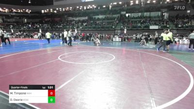 126 lbs Quarterfinal - Michael Timpone, Mahwah vs Diego Osorio, Roselle Park