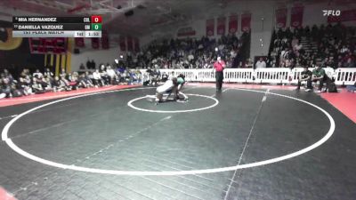 100 lbs 1st Place Match - Mia Hernandez, Colony vs Daniella Vazquez, Garces Memorial