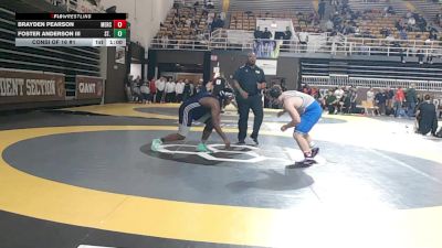 215 lbs Consi Of 16 #1 - Brayden Pearson, Mercersburg Academy vs Foster Anderson III, St. Vincent Pallotti