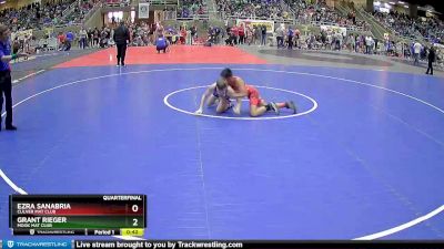 98 lbs Quarterfinal - Grant Rieger, MOOK MAT CLUB vs Ezra Sanabria, Culver Mat Club