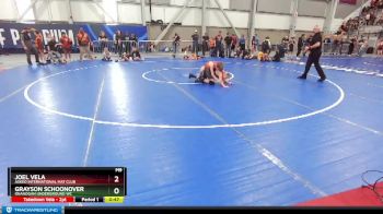 82 lbs Champ. Round 2 - Grayson Schoonover, Okanogan Underground WC vs Joel Vela, Askeo International Mat Club