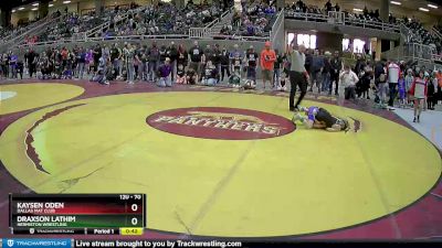 70 lbs Champ. Round 2 - Kaysen Oden, Dallas Mat Club vs Draxson Lathim, Hermiston Wrestling