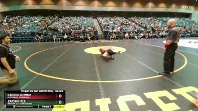 98-105 lbs Round 4 - Carlos Gomez, Buckaroo Wrestling vs Zaiden Hill, Nevada Elite Wrestling