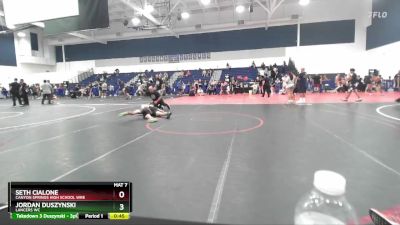 126 lbs Cons. Semi - Jordan Duszynski, Lancers WC vs Seth Cialone, Canyon Springs High School Wre