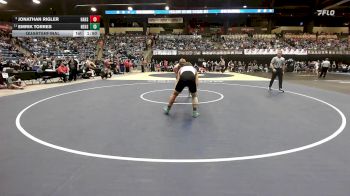 190 lbs Quarterfinal - Jonathan Rigler, Hays HS vs Emrik Torres, Newton HS