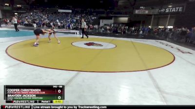 88 lbs Cons. Round 2 - Cooper Christensen, Cle Elum Mat Miners Wrestling Club vs Brayden Jackson, CNWC Concede Nothing Wrestling Club