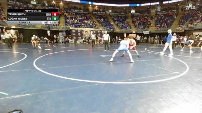 132 lbs Consy 1 - Trypp Smith, Connellsville vs Logan Riddle, Titusville