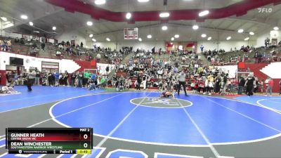 49 lbs Cons. Round 1 - Gunner Heath, Center Grove WC vs Dean Winchester, Southwestern Warrior Wrestling