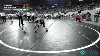 43 lbs Final - Tyler Korb, Vinita Kids Wrestling vs Waylon Pearson, Barnsdall Youth Wrestling