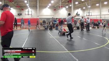 72 lbs Cons. Semi - Hayden Rathgeber, East Kansas Eagles vs Jaydyn Schommer, Nebraska Boyz