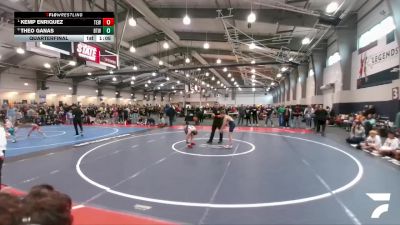 61 lbs Quarterfinal - Kemp Enriquez, Takedown Elite Wrestling vs Theo Ganas, Best Trained Wrestling