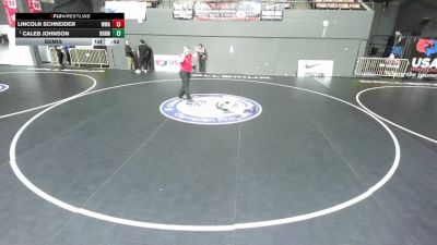 63 lbs Semis - Caleb Johnson, RBWC (Rancho Bernardo Wrestling Club) vs Lincoln Schneider, Wright Wrestling Academy