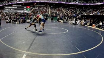 126 lbs Quarterfinal - Waylan Collins, West Rowan vs Jiselle Riley, Panther Creek