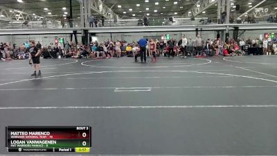 110 lbs Round 2 (4 Team) - Matteo Marenco, Warhawk National Team vs Logan Vanwagenen, Mat Warriors Maniacs