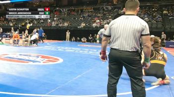 150 Class 2 lbs Quarterfinal - Justin Schutter, Kirksville vs Brock Arrowood, Osage