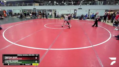 131 lbs Cons. Round 4 - Tristan Skiff, Great Neck Wrestling Club vs Carter Baker, Caliber Wrestling Academy