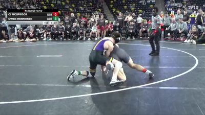 144 lbs Consolation Wb - Owen Henriksen, Alburnett vs CJ McGregor, Algona