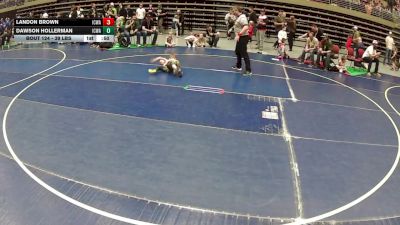 39 lbs Cons. Quarters - Landon Brown, Iron County Wrestling Academy vs Dawson Hollerman, Iron County Wrestling Academy