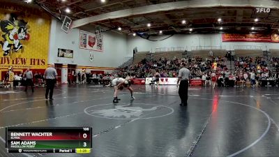 106 lbs Quarterfinal - Bennett Wachter, Elyria vs Sam Adams, Massillon Perry