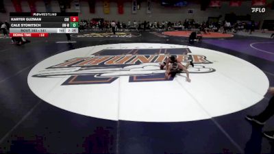 141 lbs Champ. Round 2 - Cale Stonitsch, Wisconsin-Whitewater vs Karter Guzman, Coe