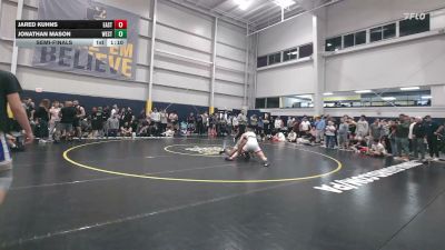 150 lbs Semifinal - Jared Kuhns, East Greenville vs Jonathan Mason, West Orange