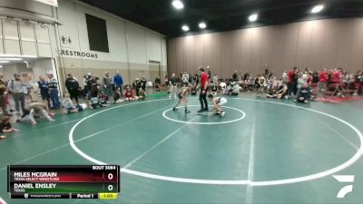 64-65 lbs Round 2 - Miles McGrain, Texas Select Wrestling vs Daniel Ensley, Texas