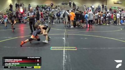 82 lbs Finals (8 Team) - Caleb Weaver, Team Gotcha vs Vincent Englese, Belding Orange