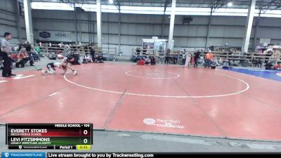 105 lbs Cons. Round 5 - Everett Stokes, Declo Middle School vs Levi Fitzsimmons, Legacy Wrestling Academy