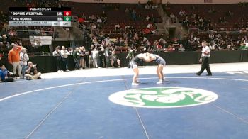 Girls 170 lbs Cons. Round 3 - Ava Gomez, Rio Rancho vs Sophie Westfall, Carlsbad