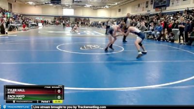 120 lbs Cons. Round 2 - Zach Mayo, Champlin Park vs Tyler Hall, Becker