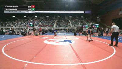 115 lbs Cons. Round 2 - Kaylin Dines, Douglas vs Jasmin Hadden, Rock Springs