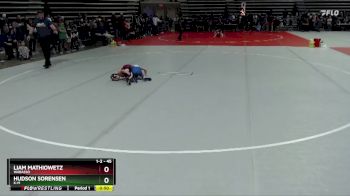 45 lbs 5th Place Match - Liam Mathiowetz, Wabasso vs Hudson Sorensen, K-M
