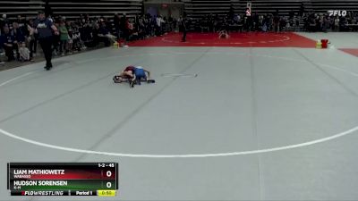 45 lbs 5th Place Match - Liam Mathiowetz, Wabasso vs Hudson Sorensen, K-M