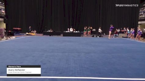 Avery Hoflander - Women's Pairs, Great American Gymn. Express - 2021 Women's Xcel Region 4 Championships