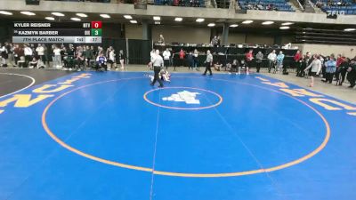 126 lbs 7th Place Match - Kazmyn Barber, Dixon vs Kyler Reisner, Mt. Vernon