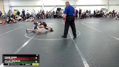 72 lbs Round 5 (8 Team) - Chase Warm, Terps Xtreme vs Dylan Verceles, Headhunters