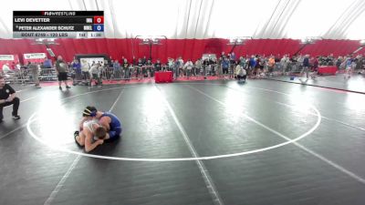 120 lbs Cons. Sub-quarters - Levi DeVetter, Ironhawk Wrestling Academy vs Peter Alexander Schutz, Mn Elite